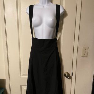 Tatyana Black Suspender Midi Swing Skirt Size 4X
